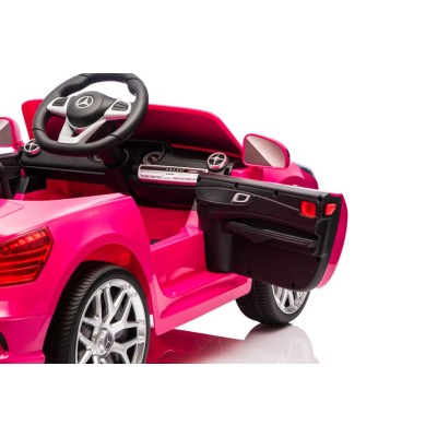 Mercedes SL500 Auto na akumulator dla dzieci Koła EVA Skóra Różowy
