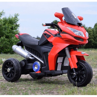 DUŻY MOTOR ŚCIGACZ Z SYMULACJĄ WYDECHU, MIĘKKIE KOŁA  STRONG 2 EXCLUSIVE/6288A