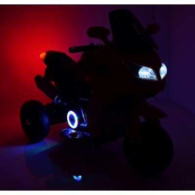 DUŻY MOTOR ŚCIGACZ Z SYMULACJĄ WYDECHU, MIĘKKIE KOŁA  STRONG 2 EXCLUSIVE/6288A