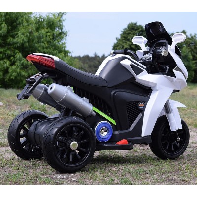 DUŻY MOTOR ŚCIGACZ Z SYMULACJĄ WYDECHU, MIĘKKIE KOŁA  STRONG 2 EXCLUSIVE/6288A