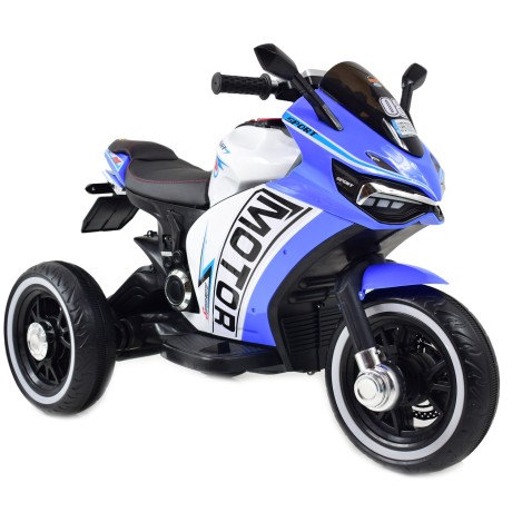 DUŻY MOTOR ŚCIGACZ  STRONG 2 EXCLUSIVE, ŚWIECĄCE KOŁA, 3 KOŁOWY/HT6188