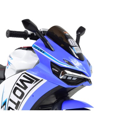 DUŻY MOTOR ŚCIGACZ  STRONG 2 EXCLUSIVE, ŚWIECĄCE KOŁA, 3 KOŁOWY/HT6188