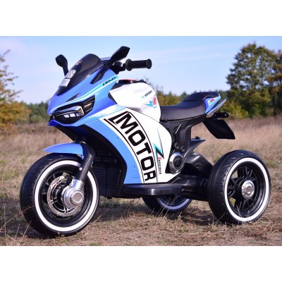 DUŻY MOTOR ŚCIGACZ  STRONG 2 EXCLUSIVE, ŚWIECĄCE KOŁA, 3 KOŁOWY/HT6188