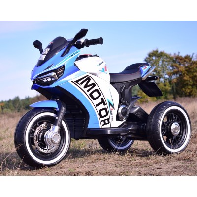 DUŻY MOTOR ŚCIGACZ  STRONG 2 EXCLUSIVE, ŚWIECĄCE KOŁA, 3 KOŁOWY/HT6188