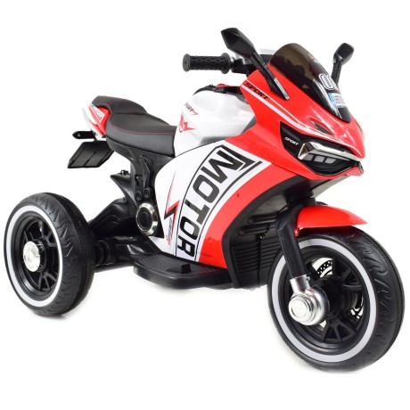 DUŻY MOTOR ŚCIGACZ  STRONG 2 EXCLUSIVE, ŚWIECĄCE KOŁA, 3 KOŁOWY/HT6188
