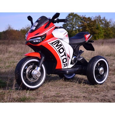DUŻY MOTOR ŚCIGACZ  STRONG 2 EXCLUSIVE, ŚWIECĄCE KOŁA, 3 KOŁOWY/HT6188