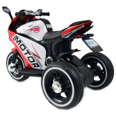 DUŻY MOTOR ŚCIGACZ  STRONG 2 EXCLUSIVE, ŚWIECĄCE KOŁA, 3 KOŁOWY/HT6188