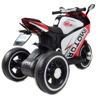 DUŻY MOTOR ŚCIGACZ  STRONG 2 EXCLUSIVE, ŚWIECĄCE KOŁA, 3 KOŁOWY/HT6188
