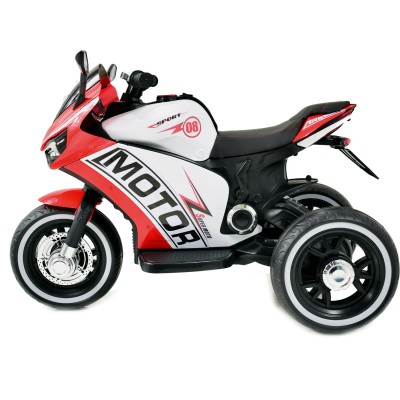 DUŻY MOTOR ŚCIGACZ  STRONG 2 EXCLUSIVE, ŚWIECĄCE KOŁA, 3 KOŁOWY/HT6188