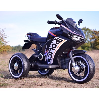 DUŻY MOTOR ŚCIGACZ  STRONG 2 EXCLUSIVE, ŚWIECĄCE KOŁA, 3 KOŁOWY/HT6188