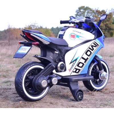 DUŻY MOTOR ŚCIGACZ  STRONG 2 EXCLUSIVE, ŚWIECĄCE KOŁA, 2 KOŁOWY/HT6188-2