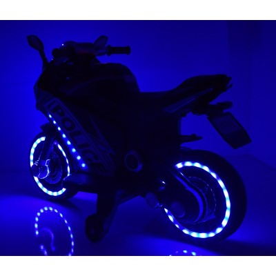 DUŻY MOTOR ŚCIGACZ  STRONG 2 EXCLUSIVE, ŚWIECĄCE KOŁA, 2 KOŁOWY/HT6188-2