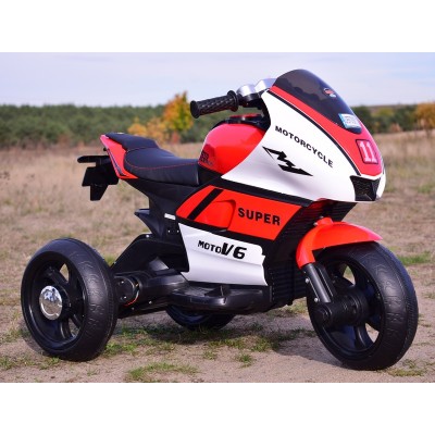 DUŻY MOTOR ŚCIGACZ  STRONG 2 EXCLUSIVE, ŚWIECĄCE KOŁA, 3 KOŁOWY/HT5188