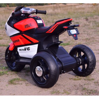 DUŻY MOTOR ŚCIGACZ  STRONG 2 EXCLUSIVE, ŚWIECĄCE KOŁA, 3 KOŁOWY/HT5188