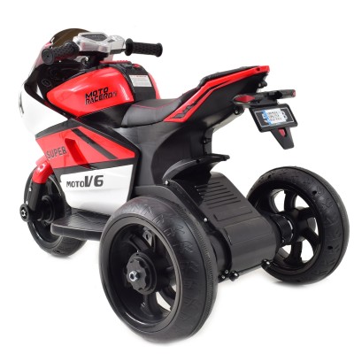 DUŻY MOTOR ŚCIGACZ  STRONG 2 EXCLUSIVE, ŚWIECĄCE KOŁA, 3 KOŁOWY/HT5188