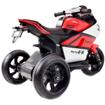 DUŻY MOTOR ŚCIGACZ  STRONG 2 EXCLUSIVE, ŚWIECĄCE KOŁA, 3 KOŁOWY/HT5188