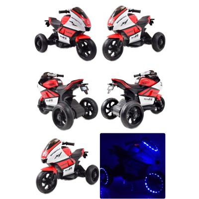 DUŻY MOTOR ŚCIGACZ  STRONG 2 EXCLUSIVE, ŚWIECĄCE KOŁA, 3 KOŁOWY/HT5188