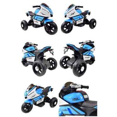 DUŻY MOTOR ŚCIGACZ  STRONG 2 EXCLUSIVE, ŚWIECĄCE KOŁA, 3 KOŁOWY/HT5188