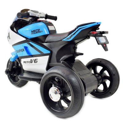 DUŻY MOTOR ŚCIGACZ  STRONG 2 EXCLUSIVE, ŚWIECĄCE KOŁA, 3 KOŁOWY/HT5188