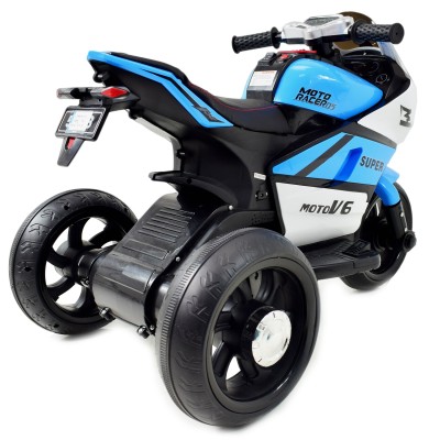DUŻY MOTOR ŚCIGACZ  STRONG 2 EXCLUSIVE, ŚWIECĄCE KOŁA, 3 KOŁOWY/HT5188