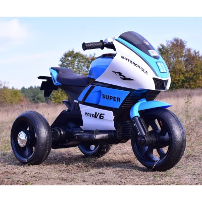 DUŻY MOTOR ŚCIGACZ  STRONG 2 EXCLUSIVE, ŚWIECĄCE KOŁA, 3 KOŁOWY/HT5188