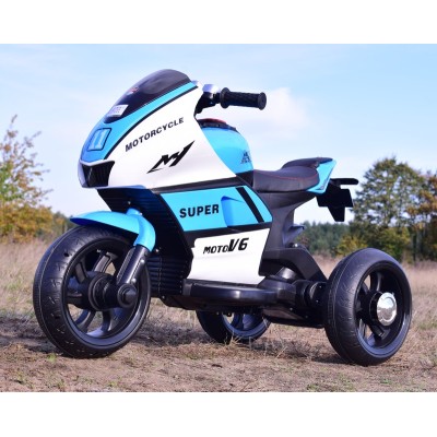 DUŻY MOTOR ŚCIGACZ  STRONG 2 EXCLUSIVE, ŚWIECĄCE KOŁA, 3 KOŁOWY/HT5188