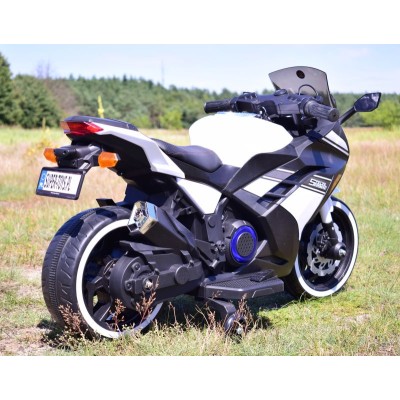 MEGA MOTOR ŚCIGACZ STRONG 2 EXCLUSIVE, ŚWIECĄCE KOŁA, GAZ W MANETCE, HAMULEC/DLS07
