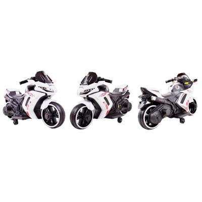 MOTOR ŚCIGACZ SPORT 1 Z OPARCIEM, ŚWIECĄCE KOŁA, DWA SILNIKI /DM1600