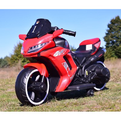 MOTOR ŚCIGACZ SPORT 1 Z OPARCIEM, ŚWIECĄCE KOŁA/, DWA SILNIKI/DM1600
