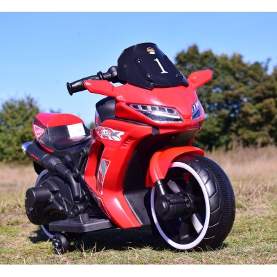 MOTOR ŚCIGACZ SPORT 1 Z OPARCIEM, ŚWIECĄCE KOŁA/, DWA SILNIKI/DM1600