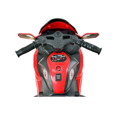 MOTOR ŚCIGACZ SPORT 1 Z OPARCIEM, ŚWIECĄCE KOŁA/, DWA SILNIKI/DM1600