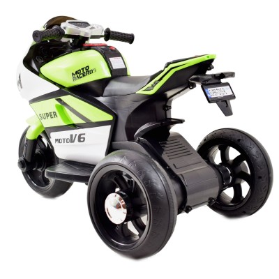 DUŻY MOTOR ŚCIGACZ  STRONG 2 EXCLUSIVE, ŚWIECĄCE KOŁA, 3 KOŁOWY/HT5188