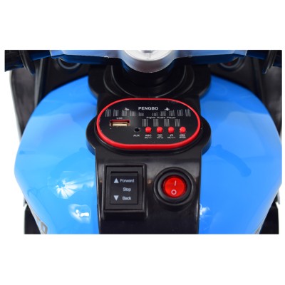 DUŻY MOTOR ŚCIGACZ  STRONG 2 EXCLUSIVE, ŚWIECĄCE KOŁA, 3 KOŁOWY/HT5188