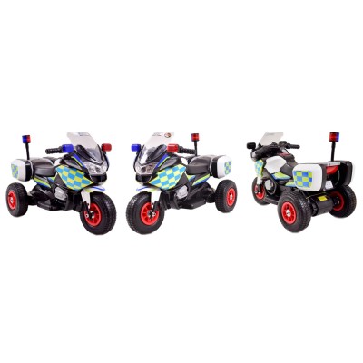 MOTOR POLICYJNY Z KOGUTEM, POMPOWANE KOŁA, DŹWIĘKI, DWA SILNIKI/B608