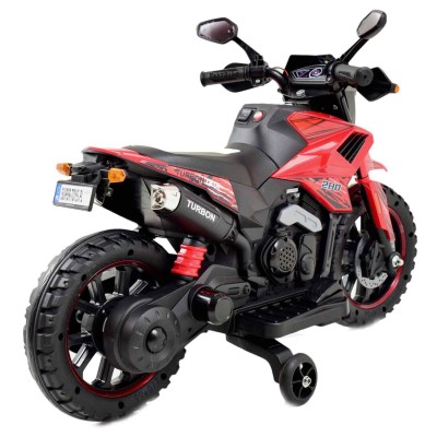 NAJNOWSZY  PIERWSZY  AKUMULATOROWY MOTOREK CROSSOWY TURBON, MIĘKKIE SIEDZENIE, GAZ W RĄCZCE, HAMULEC/DLS09-HAND