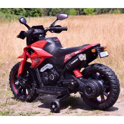 NAJNOWSZY  PIERWSZY  AKUMULATOROWY MOTOREK CROSSOWY TURBON, MIĘKKIE SIEDZENIE, GAZ W RĄCZCE, HAMULEC/DLS09-HAND