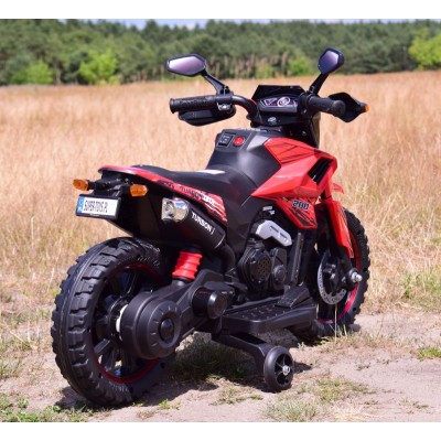 NAJNOWSZY  PIERWSZY  AKUMULATOROWY MOTOREK CROSSOWY TURBON, MIĘKKIE SIEDZENIE, GAZ W RĄCZCE, HAMULEC/DLS09-HAND