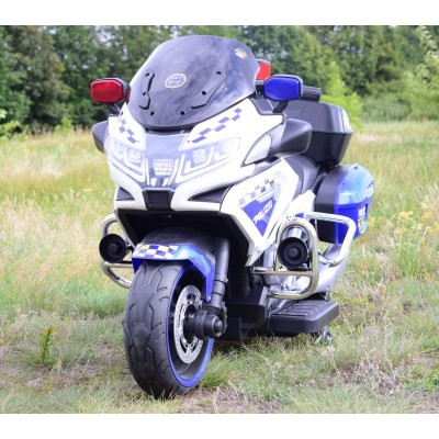 OLBRZYMI  SUPER  MOTOR  ŚCIGACZ POLICYJNY,MIĘKKIE KOŁA, MIĘKKIE SIEDZENIE, GAZ W RĄCZCE, HAMULEC /MH888