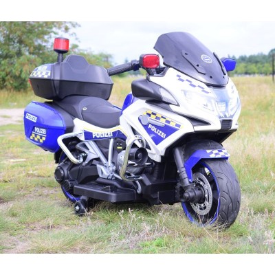 OLBRZYMI  SUPER  MOTOR  ŚCIGACZ POLICYJNY,MIĘKKIE KOŁA, MIĘKKIE SIEDZENIE, GAZ W RĄCZCE, HAMULEC /MH888
