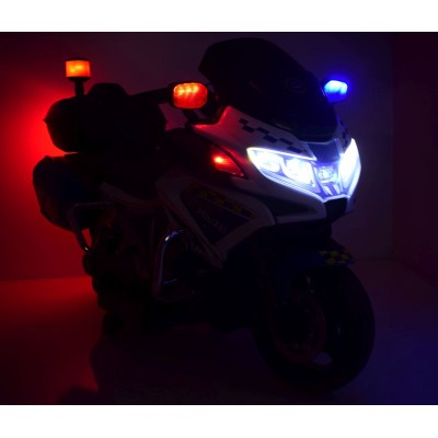 OLBRZYMI  SUPER  MOTOR  ŚCIGACZ POLICYJNY,MIĘKKIE KOŁA, MIĘKKIE SIEDZENIE, GAZ W RĄCZCE, HAMULEC /MH888