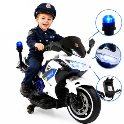 Motor policyjny z świecącym kogutem i syreną/A706-2