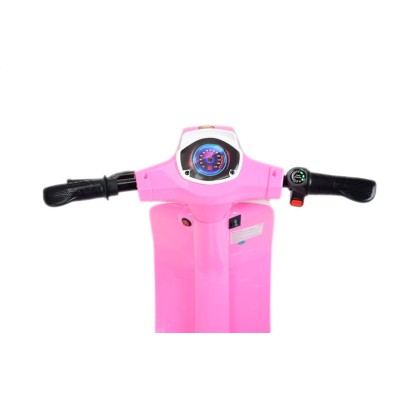 Pojazd na akumulator skuter różowy retro WATERPROOF/sx-2438