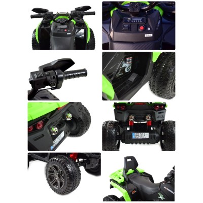 MEGA WIELKI QUAD MAVERICK  Z NAPĘDEM 4X4, AMORTYZATORY, MIĘKKIE KOŁA, GAZ W MANETCE, HAMULEC/BBH3588