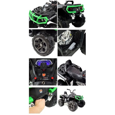 MEGA WIELKI QUAD 4X4, AMORTYZATORY, MIĘKKIE KOŁA, PILOT, WOLNY START, /LB8868