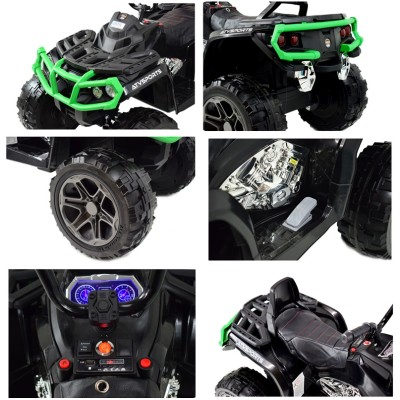 MEGA WIELKI QUAD 4X4, AMORTYZATORY, MIĘKKIE KOŁA, PILOT, WOLNY START, /LB8868