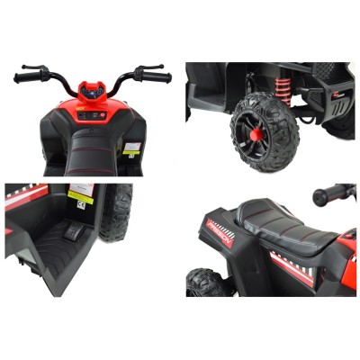 QUAD NA AKUMULATOR, DWA SILNIKI, DWA AKUMULATORY, MIĘKKIE KOŁA/S601