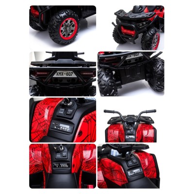 MEGA WIELKI QUAD, AMORTYZATORY, MIĘKKIE KOŁA, PILOT, WOLNY START, 4X4 /XMX607