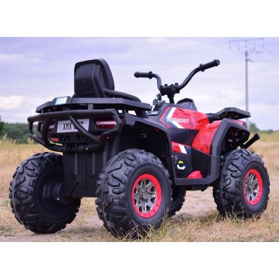 MEGA WIELKI QUAD, AMORTYZATORY, MIĘKKIE KOŁA, PILOT, WOLNY START, 4X4 /XMX607