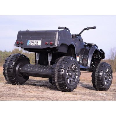 MEGA WIELKI QUAD 24 V, 2X100W, AMORTYZATORY, MIĘKKIE KOŁA, RADIO/0909-24V