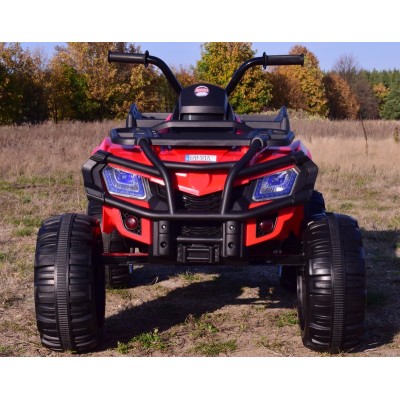 MEGA WIELKI QUAD 24 V, 2X100W, AMORTYZATORY, MIĘKKIE KOŁA, RADIO/0909-24V